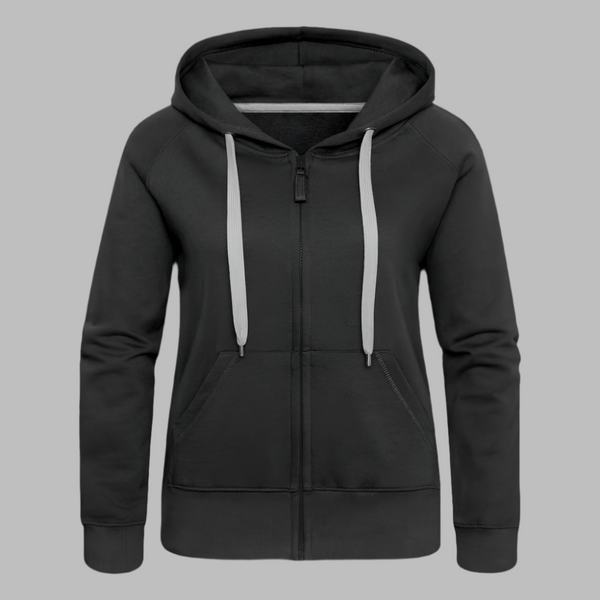 FRAUEN PREMIUM HOODIEJACKE - Schwarz